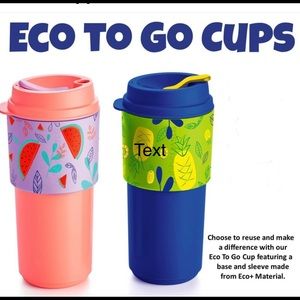 New !!! Tupperware eco to go cups